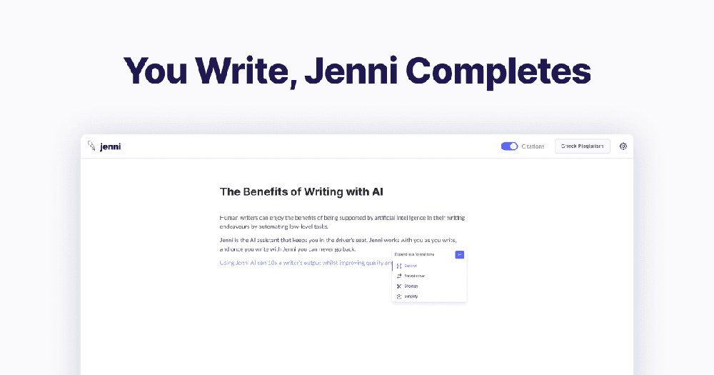 Jenni AI - помощник по письму с искусственным интеллектом