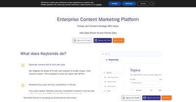 Приложение искусственного интеллекта Keytrends
