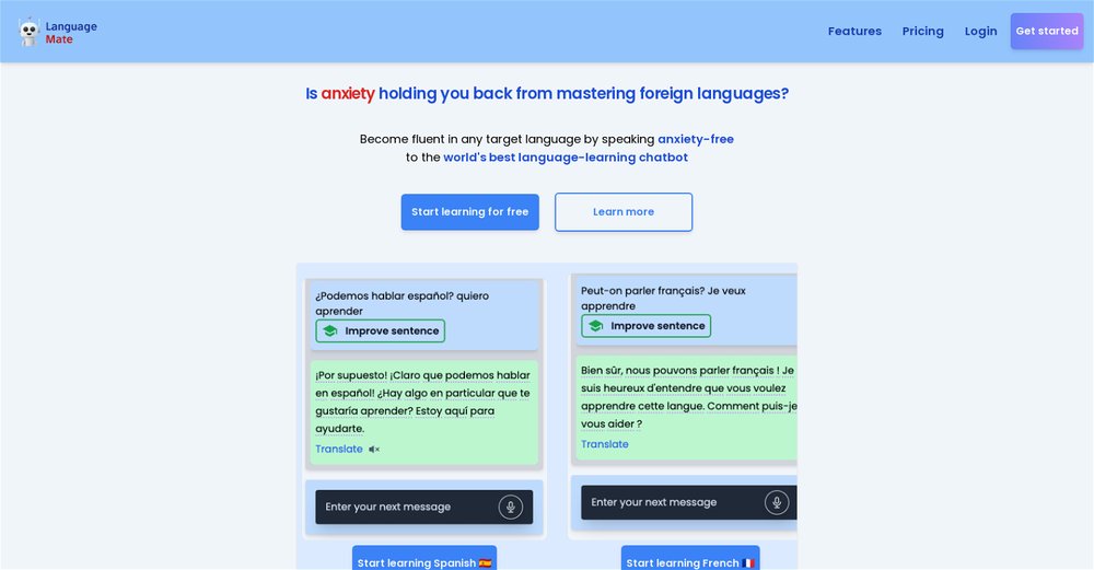 Приложение искусственного интеллекта LanguageMate
