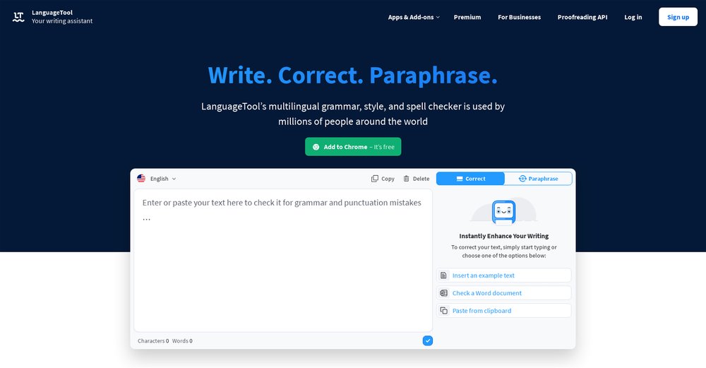 Приложение искусственного интеллекта LanguageTool