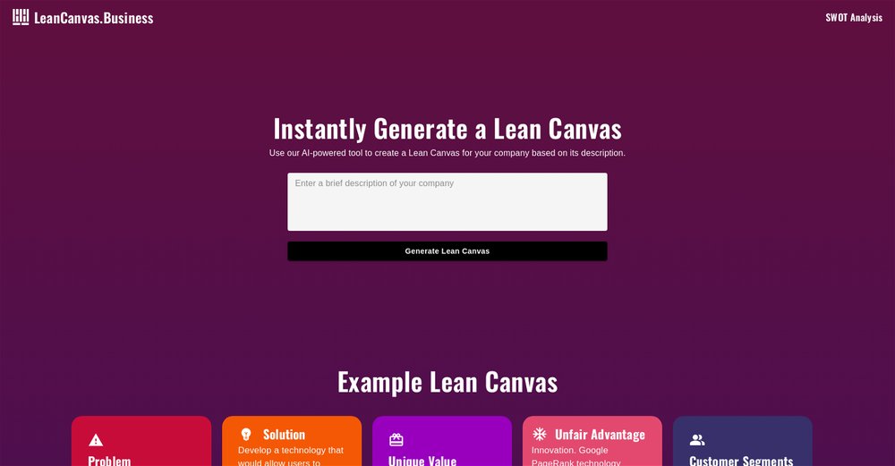 Приложение искусственного интеллекта Lean Canvas