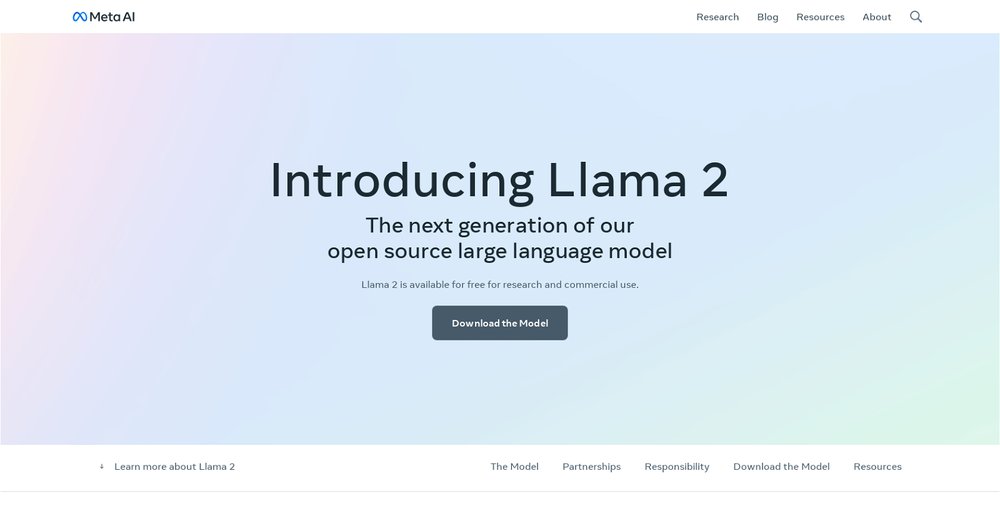 Приложение искусственного интеллекта Llama2 by Meta
