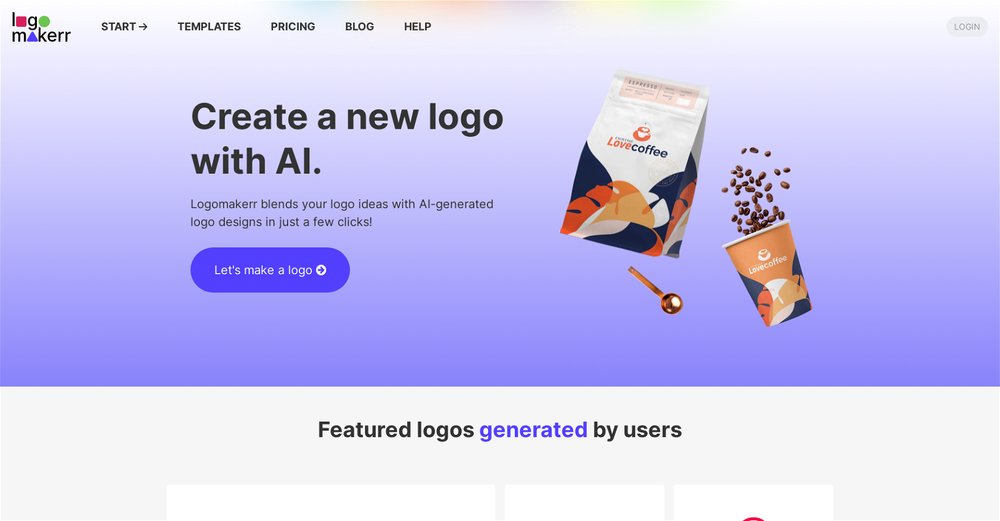 Приложение искусственного интеллекта Logomakerr