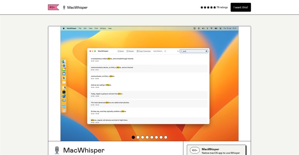 Приложение искусственного интеллекта MacWhisper