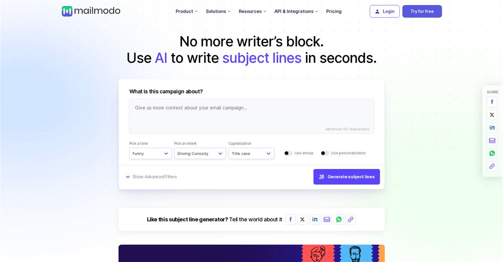 Приложение искусственного интеллекта Mailmodo