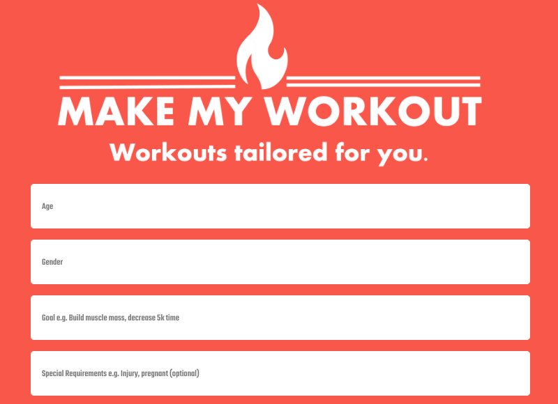 Make My Workout - инструмент для создания планов тренировок