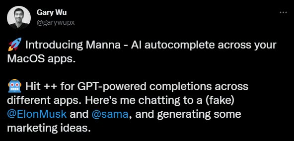 Manna - автозаполнение ai в ваших приложениях macos