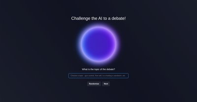 Приложение искусственного интеллекта Masterdebater