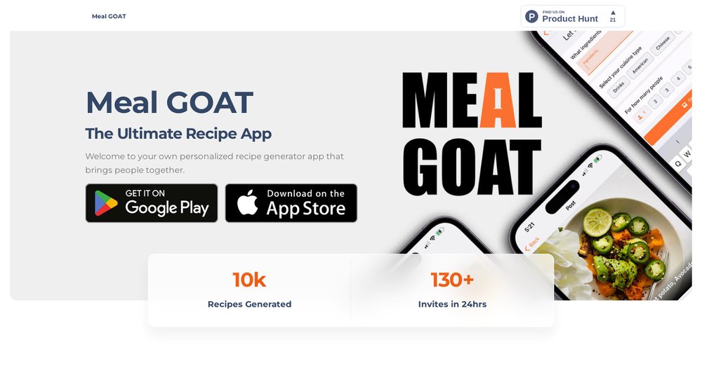 Приложение искусственного интеллекта Meal GOAT