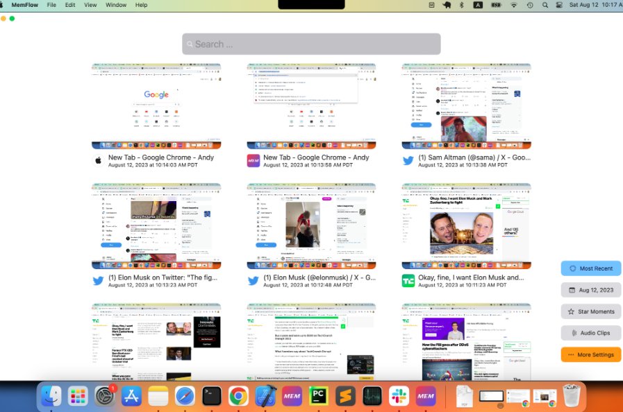 MemFlow - инструмент для захвата и хранения воспоминаний на macos