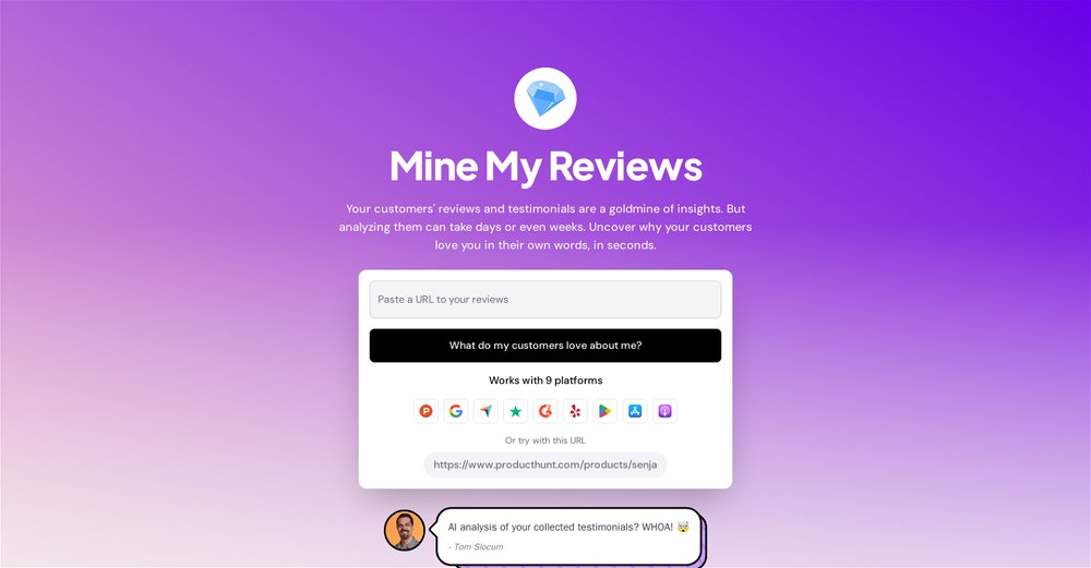 Приложение искусственного интеллекта Mine My Reviews
