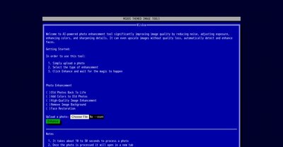 Приложение искусственного интеллекта MSDOS image tools