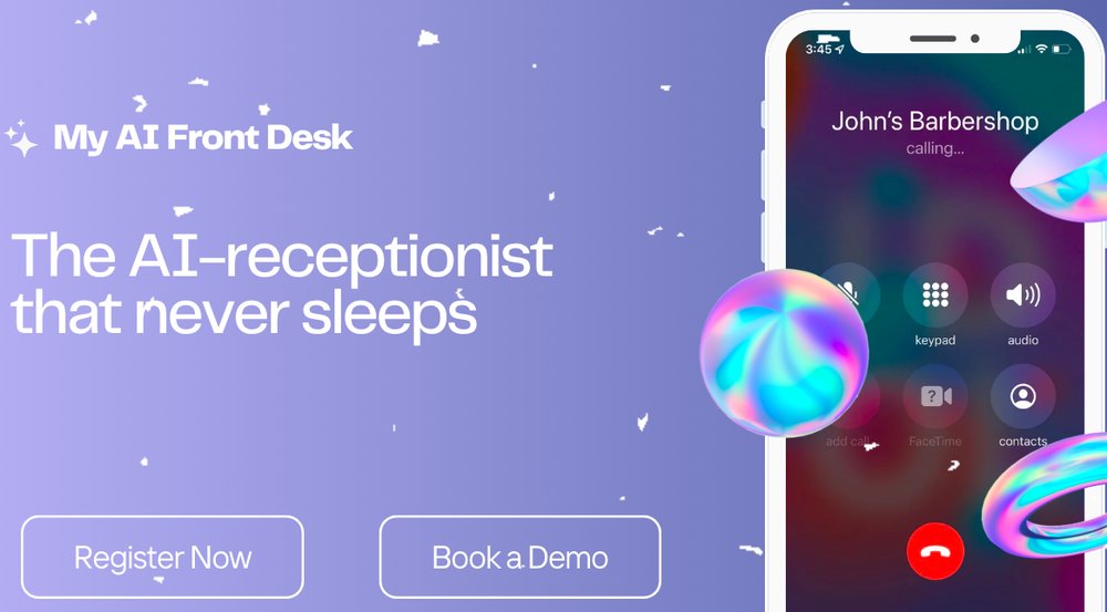 My AI Front Desk - программное обеспечение виртуального администратора для автоматизации планирования, вопросов и ответов и генерации потенциальных клиентов.