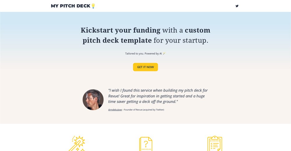Приложение искусственного интеллекта My Pitch Deck