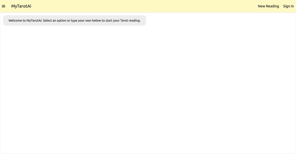 Приложение искусственного интеллекта MyTarotAI