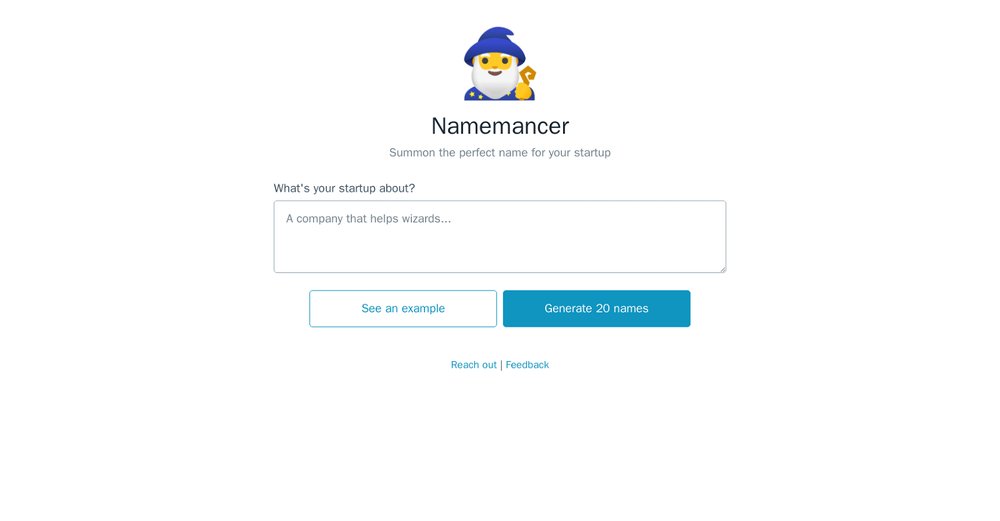 Приложение искусственного интеллекта Namemancer