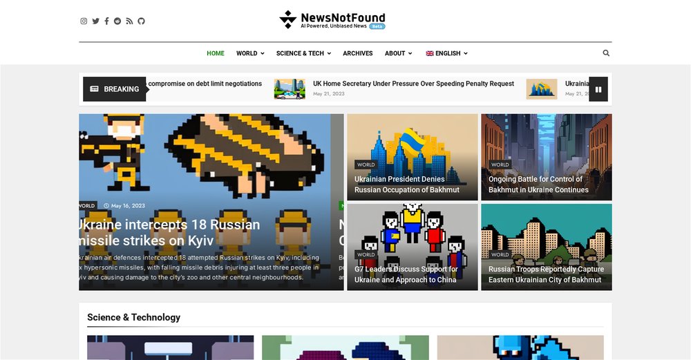 Приложение искусственного интеллекта NewsNotFound