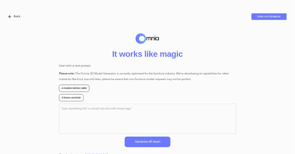Приложение искусственного интеллекта Omnia