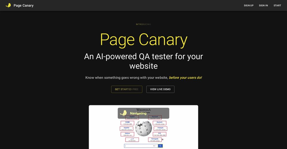 Приложение искусственного интеллекта Page Canary