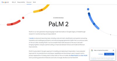 Приложение искусственного интеллекта PaLM 2
