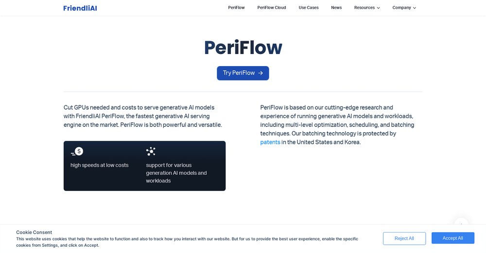 Приложение искусственного интеллекта PeriFlow