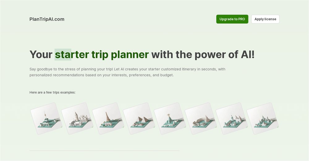 Приложение искусственного интеллекта PlanTripAI