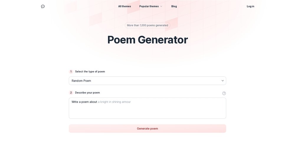 Приложение искусственного интеллекта Poetry Tips