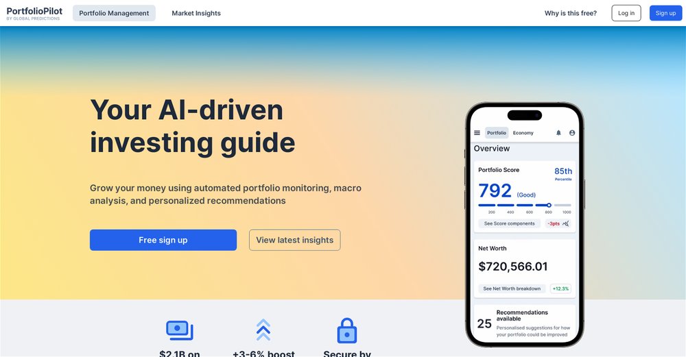 Приложение искусственного интеллекта Portfolio Pilot