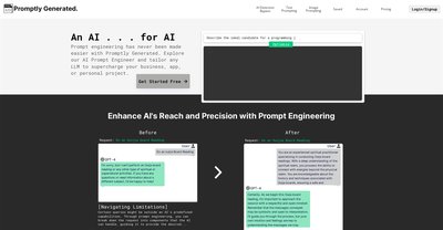 Приложение искусственного интеллекта Promptly Generated