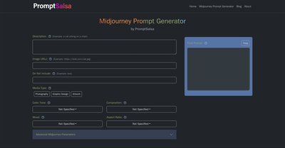 Приложение искусственного интеллекта Promptsalsa