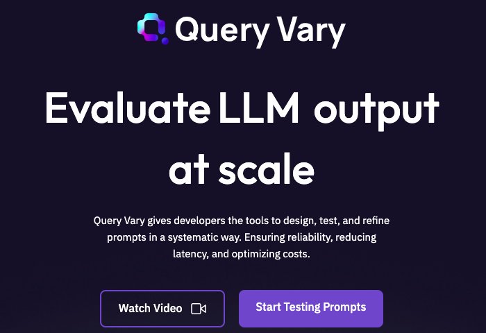 Query Vary - инструмент для разработчиков, позволяющий оптимизировать, тестировать и улучшать подсказки llm.