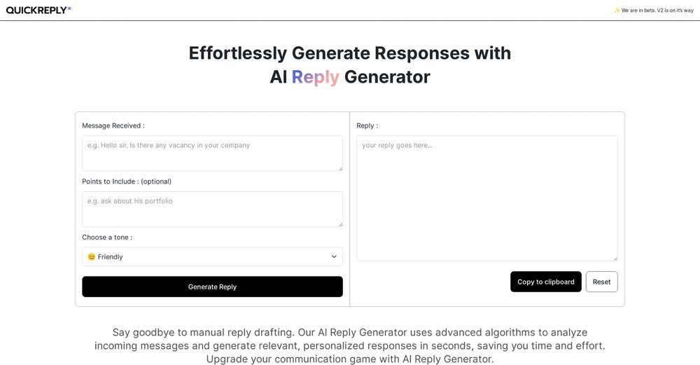 Приложение искусственного интеллекта Quickreply