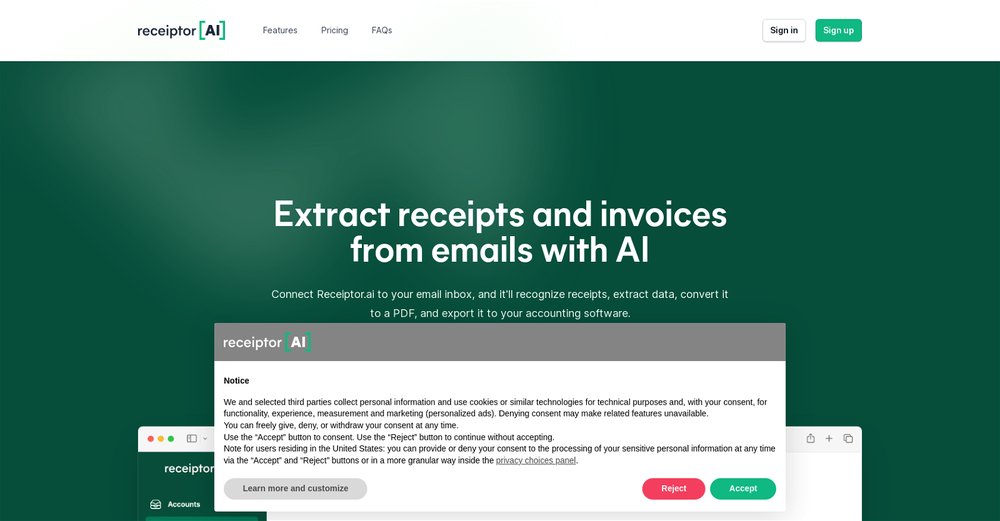 Приложение искусственного интеллекта Receiptor