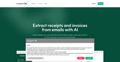Приложение искусственного интеллекта Receiptor