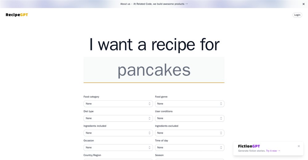 Приложение искусственного интеллекта Recipegpt