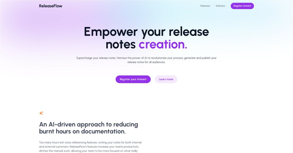 Приложение искусственного интеллекта ReleaseFlow