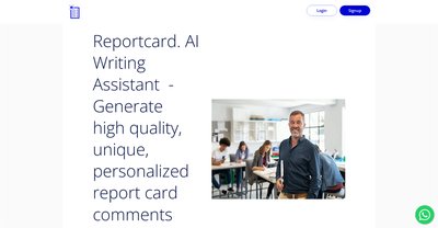 Приложение искусственного интеллекта Reportcardcomments