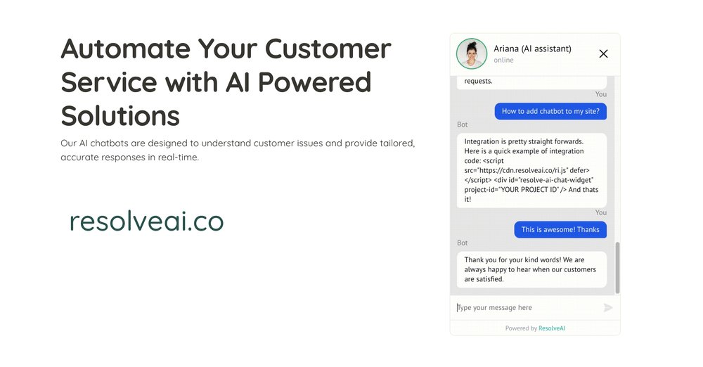 ResolveAI - поддержка клиентов на основе искусственного интеллекта