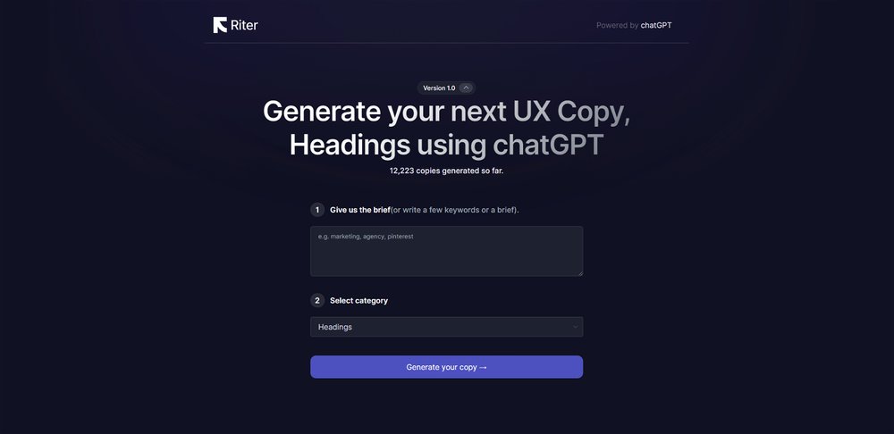 Приложение искусственного интеллекта Riter App