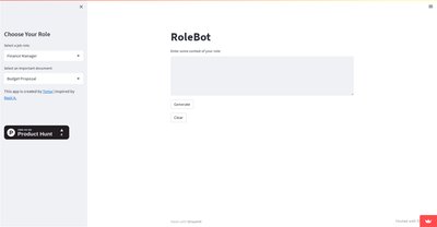Приложение искусственного интеллекта RoleBot