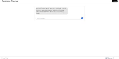 Приложение искусственного интеллекта Sanātana Dharma Chatbot