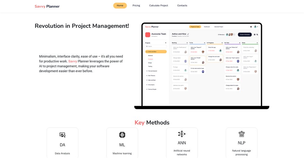 Приложение искусственного интеллекта Savvy Planner