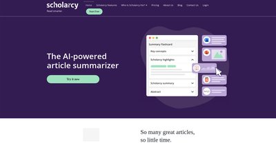 Приложение искусственного интеллекта Scholarcy