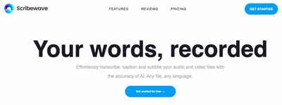Scribewave AI - инструмент для транскрипции аудио и видео файлов