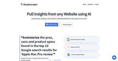Приложение искусственного интеллекта Simplescraper