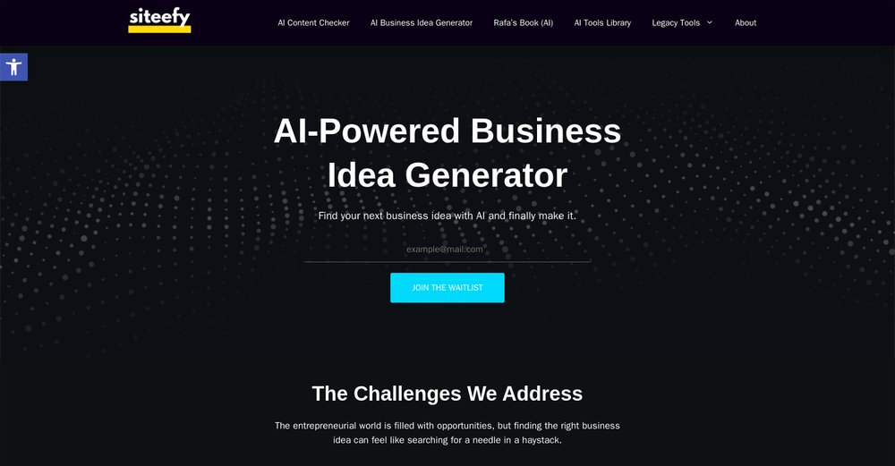 Приложение искусственного интеллекта Siteefy business names