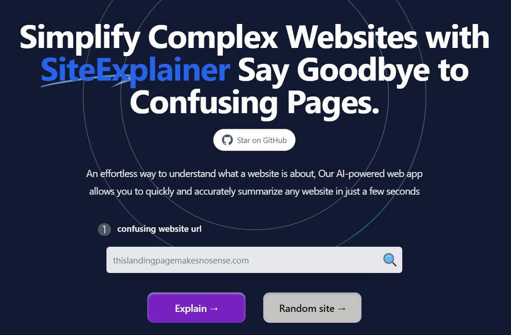 SiteExplainer - инструмент для обобщения веб-сайтов