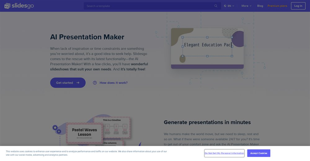 Приложение искусственного интеллекта SlidesGo