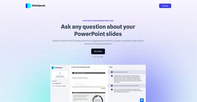 Приложение искусственного интеллекта SlideSpeak
