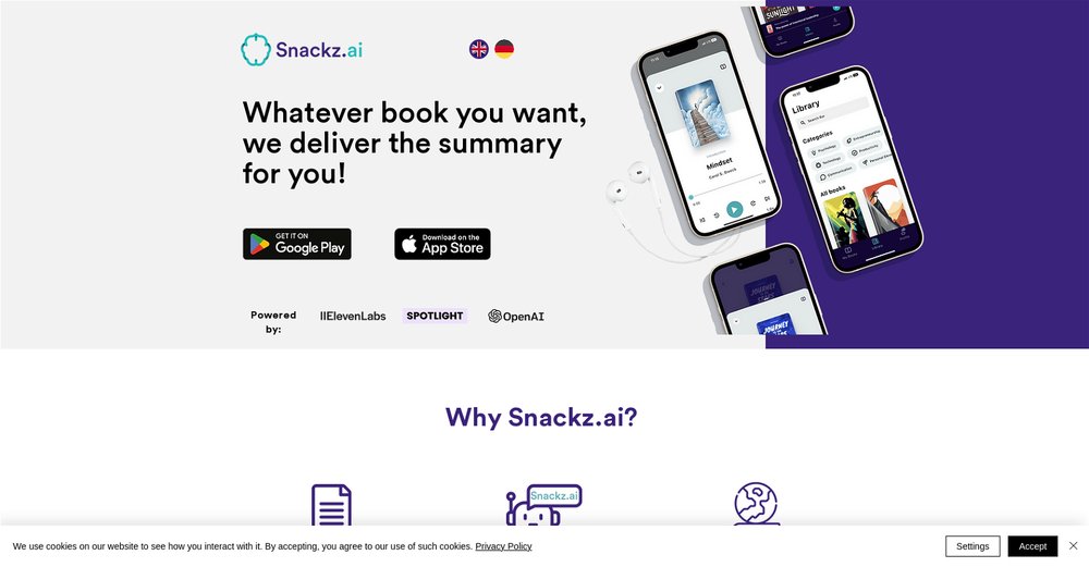 Приложение искусственного интеллекта SnackzAI